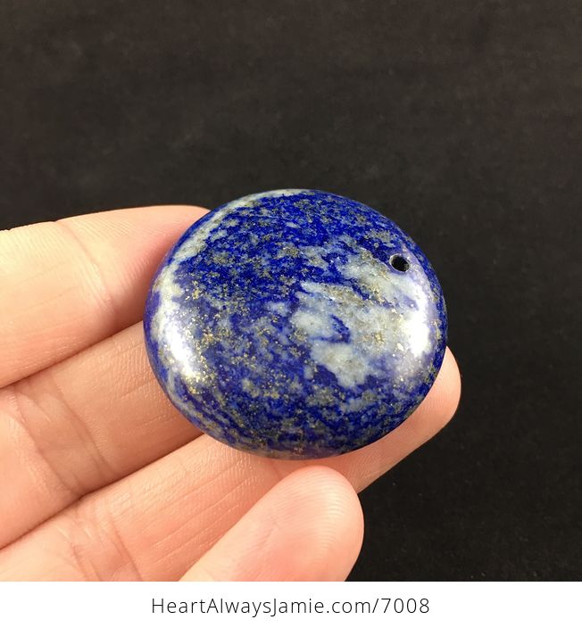Round Lapis Lazuli Stone Pendant Jewelry - #UIYZzJnm16U-3