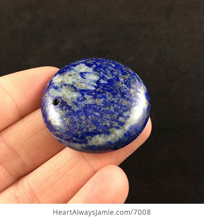 Round Lapis Lazuli Stone Pendant Jewelry - #UIYZzJnm16U-4