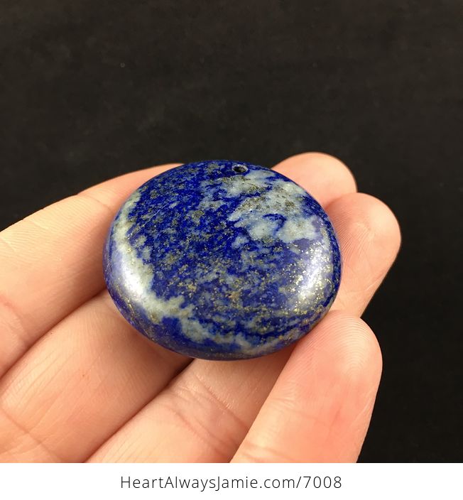 Round Lapis Lazuli Stone Pendant Jewelry - #UIYZzJnm16U-2
