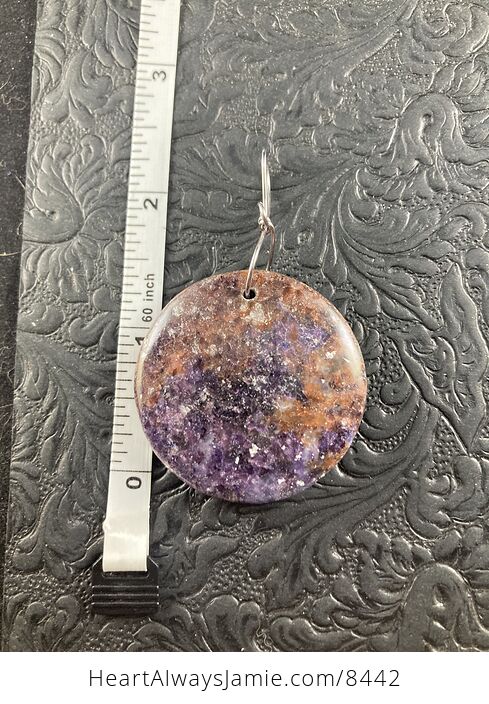 Round Lepidolite Stone Jewelry Pendant Crystal Ornament - #Gwrim3kdWoQ-5