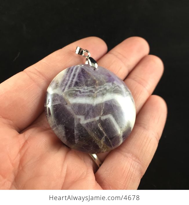 Round Natural Amethyst Stone Jewelry Pendant - #z5EdS7C1CPI-2