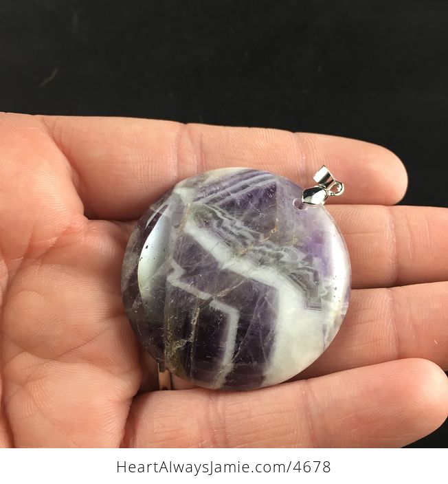 Round Natural Amethyst Stone Jewelry Pendant - #z5EdS7C1CPI-3