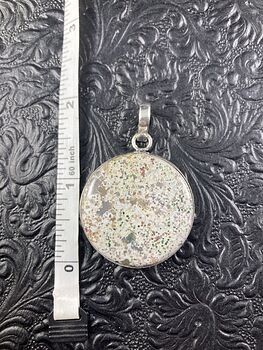 Round Ocean Jasper Crystal Stone Jewelry Pendant #9bxqvBRnf6M