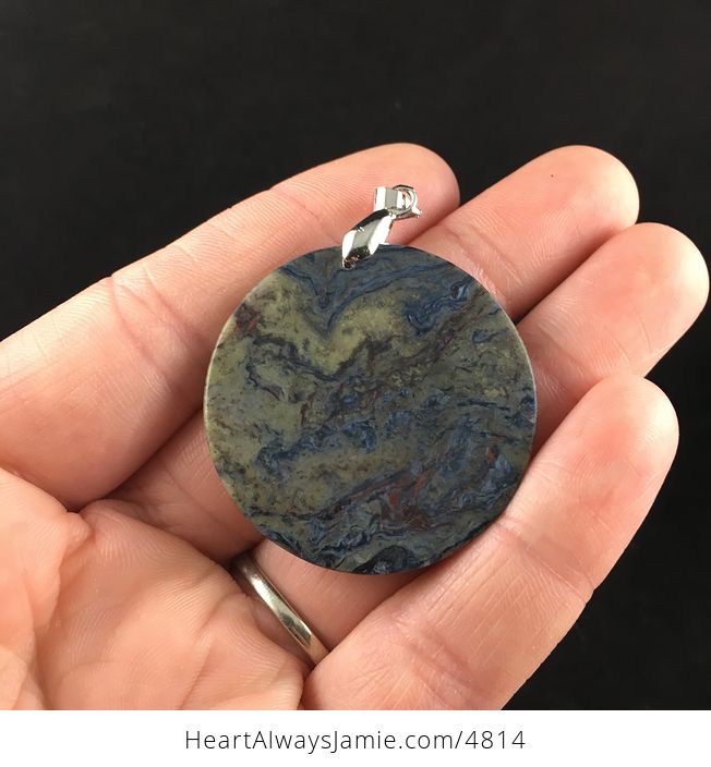 Round Pietersite Stone Jewelry Pendant - #zXnngITA1O4-6