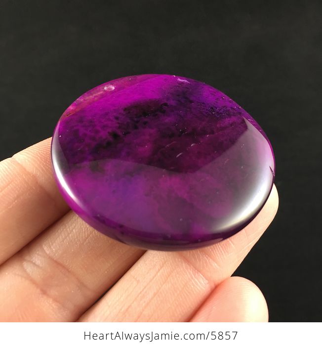 Round Purple Agate Stone Jewelry Pendant - #buhpUX4dUn4-4