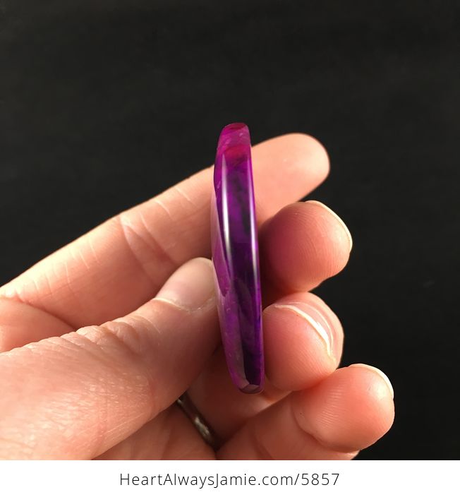 Round Purple Agate Stone Jewelry Pendant - #buhpUX4dUn4-5