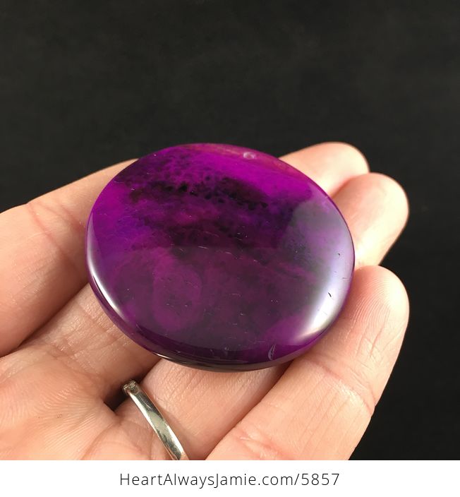 Round Purple Agate Stone Jewelry Pendant - #buhpUX4dUn4-2