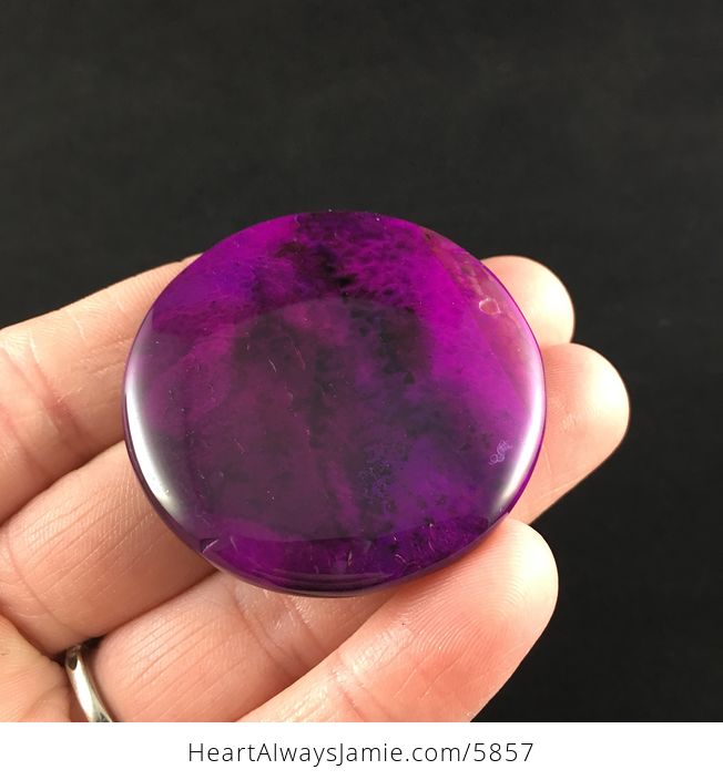 Round Purple Agate Stone Jewelry Pendant - #buhpUX4dUn4-3