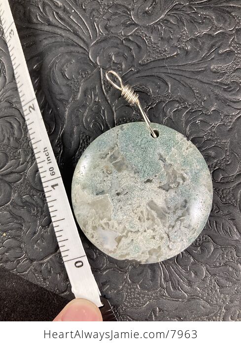 Round Shaped Moss Agate Stone Jewelry Pendant - #Pk52Be42n68-4