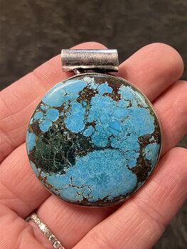 Round Turquoise Crystal Stone Jewelry Pendant #iezBbk6n69g