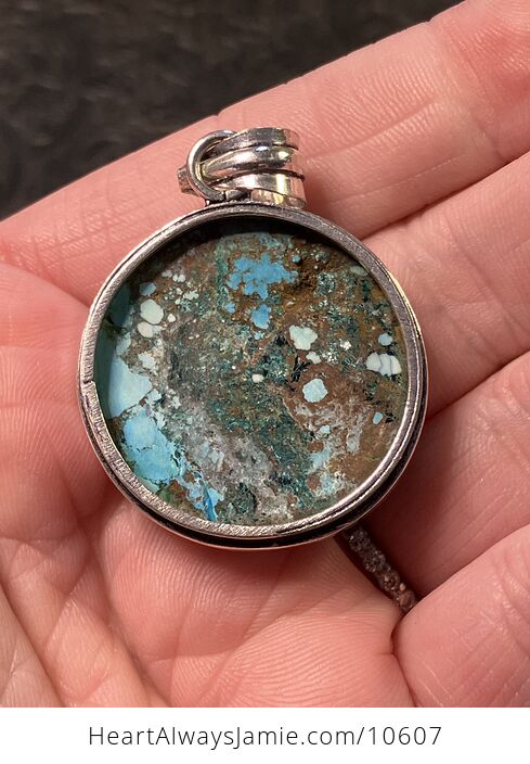 Round Turquoise Crystal Stone Jewelry Pendant - #Dj5ols7K3ZI-6