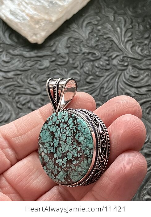 Round Turquoise Crystal Stone Jewelry Pendant - #E8JRMP6K6yg-3