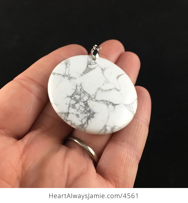 Round White Howlite Stone Jewelry Pendant - #uoEY7JLyEiQ-6