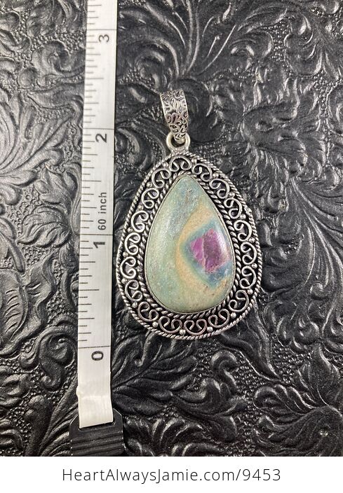Ruby Fuschite Crystal Stone Jewelry Pendant - #YTocC4nJH5c-2