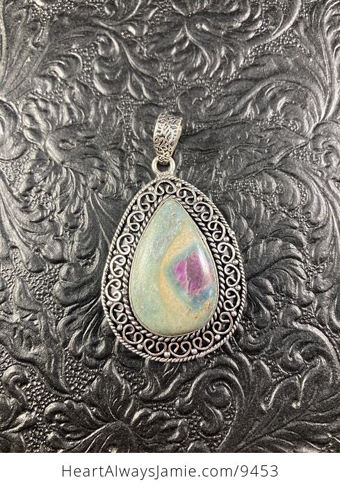 Ruby Fuschite Crystal Stone Jewelry Pendant - #YTocC4nJH5c-1