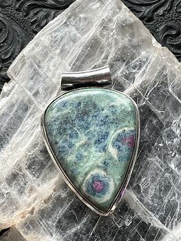 Ruby Fuschite Kyanite Stone Jewelry Crystal Pendant #fbTfj56dKag