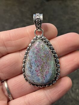 Ruby Fuschite Kyanite Stone Jewelry Crystal Pendant #mCgQ1VaqOes
