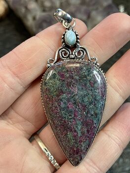 Ruby Fuschite Kyanite Stone Jewelry Crystal Pendant #vVhUZkDtHxY