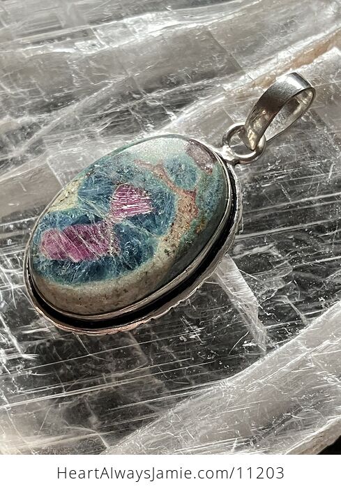 Ruby Fuschite Kyanite Stone Jewelry Crystal Pendant - #Hiwbpl4CZd4-3