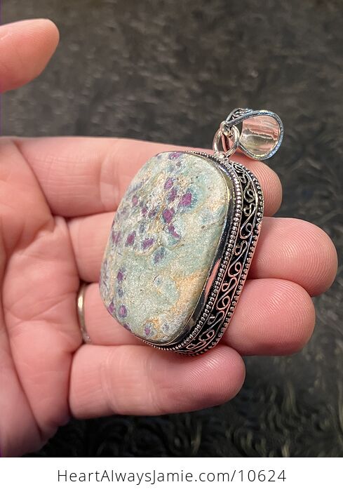 Ruby Fuschite Kyanite Stone Jewelry Crystal Pendant - #Pe62cFJUaLU-4