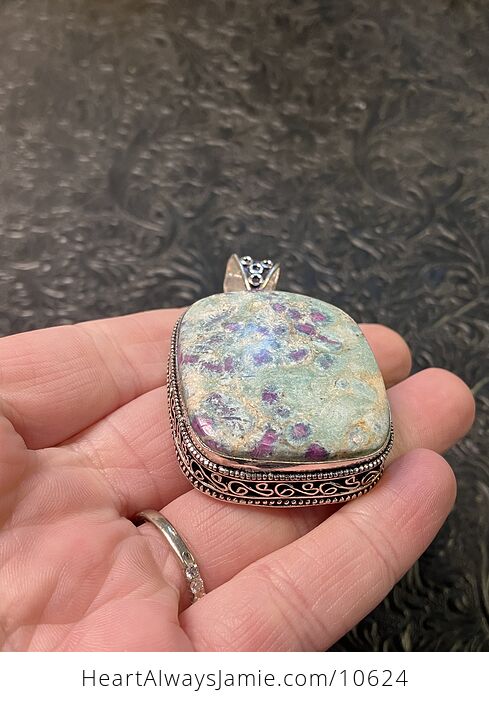 Ruby Fuschite Kyanite Stone Jewelry Crystal Pendant - #Pe62cFJUaLU-2