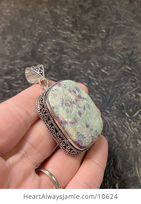 Ruby Fuschite Kyanite Stone Jewelry Crystal Pendant - #Pe62cFJUaLU-3