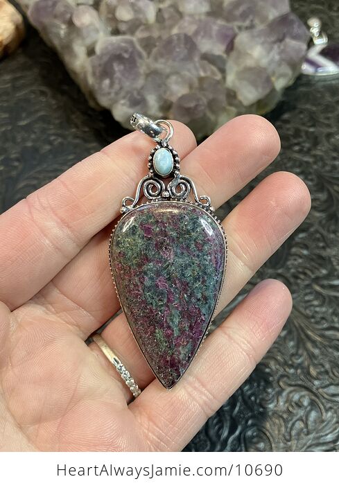 Ruby Fuschite Kyanite Stone Jewelry Crystal Pendant - #vVhUZkDtHxY-2