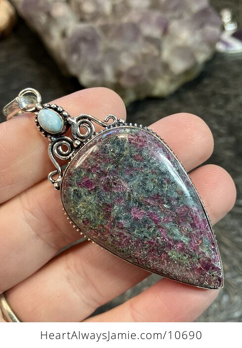Ruby Fuschite Kyanite Stone Jewelry Crystal Pendant - #vVhUZkDtHxY-3