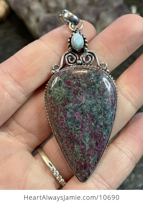 Ruby Fuschite Kyanite Stone Jewelry Crystal Pendant - #vVhUZkDtHxY-1