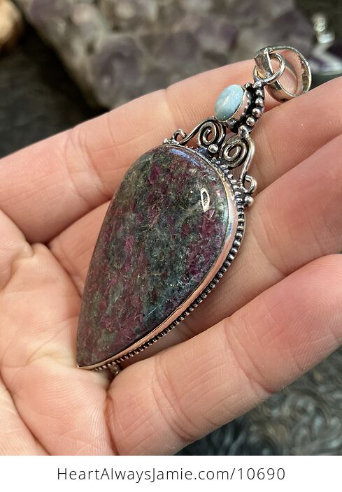 Ruby Fuschite Kyanite Stone Jewelry Crystal Pendant - #vVhUZkDtHxY-4