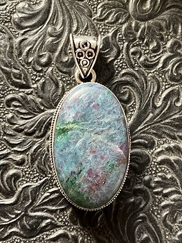 Ruby Fuschite Kyanite Zoisite Handcrafted Stone Jewelry Crystal Pendant #usUR8gKwBlI