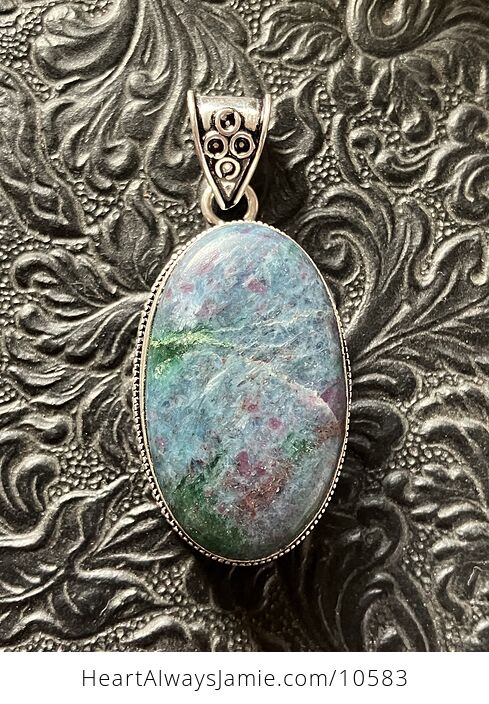 Ruby Fuschite Kyanite Zoisite Handcrafted Stone Jewelry Crystal Pendant - #usUR8gKwBlI-1