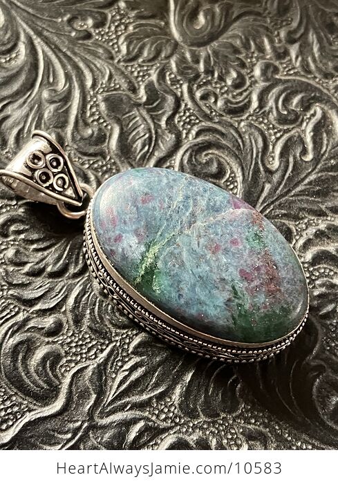 Ruby Fuschite Kyanite Zoisite Handcrafted Stone Jewelry Crystal Pendant - #usUR8gKwBlI-2