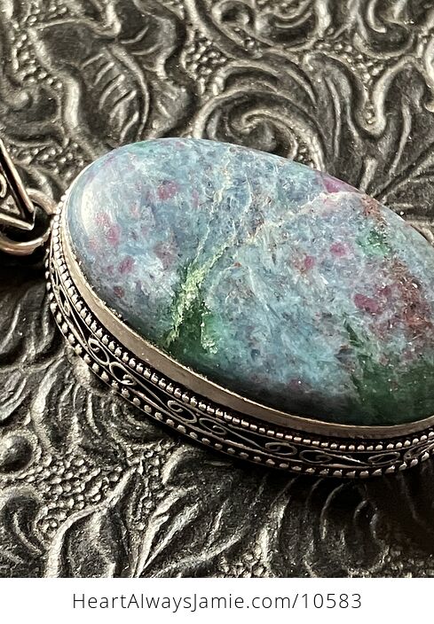Ruby Fuschite Kyanite Zoisite Handcrafted Stone Jewelry Crystal Pendant - #usUR8gKwBlI-3