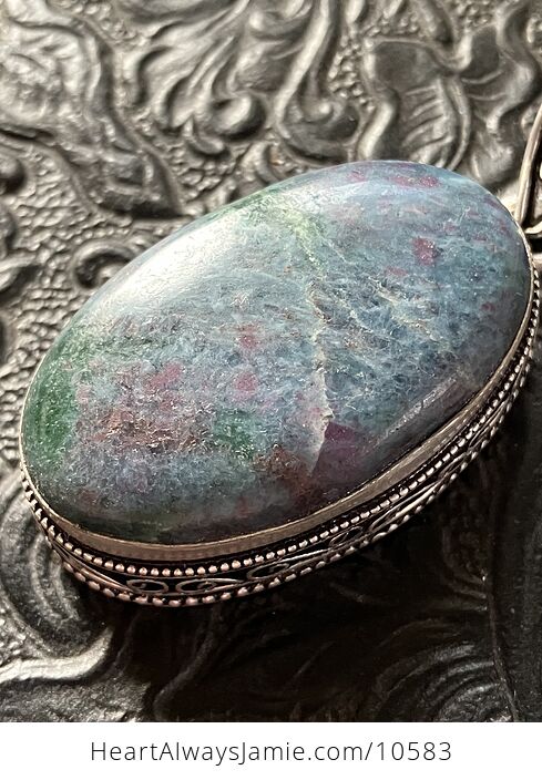 Ruby Fuschite Kyanite Zoisite Handcrafted Stone Jewelry Crystal Pendant - #usUR8gKwBlI-4