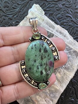 Ruby in Zoisite Anyolite Stone Jewelry Crystal Pendant Discounted #0tOIyIp080Y