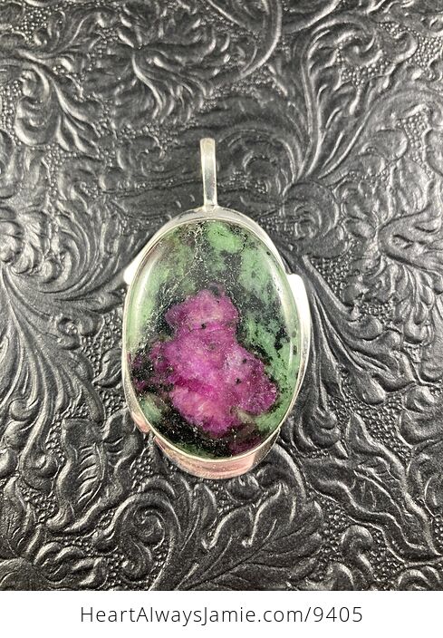Ruby Zoisite Crystal Stone Jewelry Pendant - #hNVfrjTYES4-1
