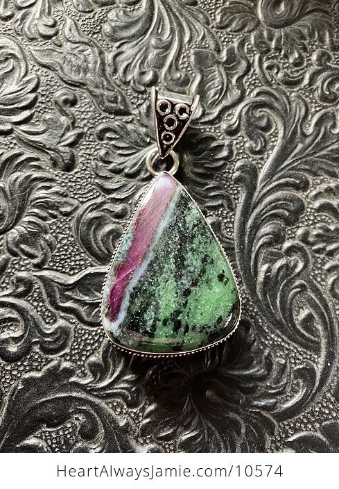 Ruby Zoisite Handcrafted Stone Jewelry Crystal Pendant - #iTWVxCQGcak-1