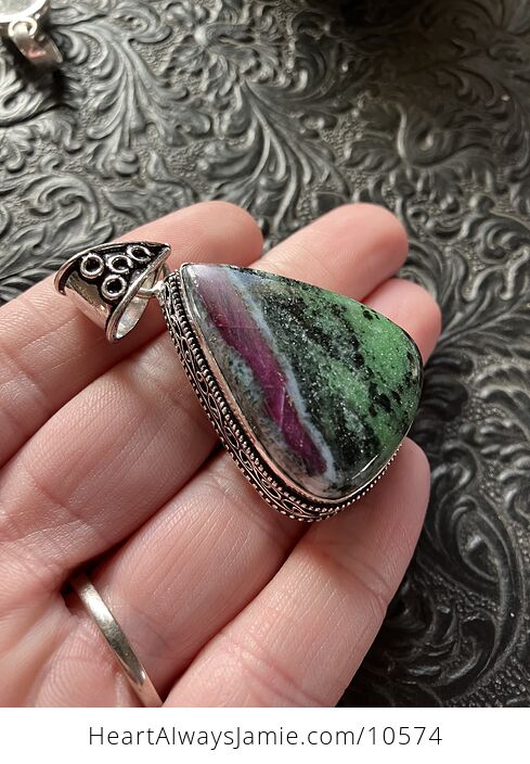 Ruby Zoisite Handcrafted Stone Jewelry Crystal Pendant - #iTWVxCQGcak-4