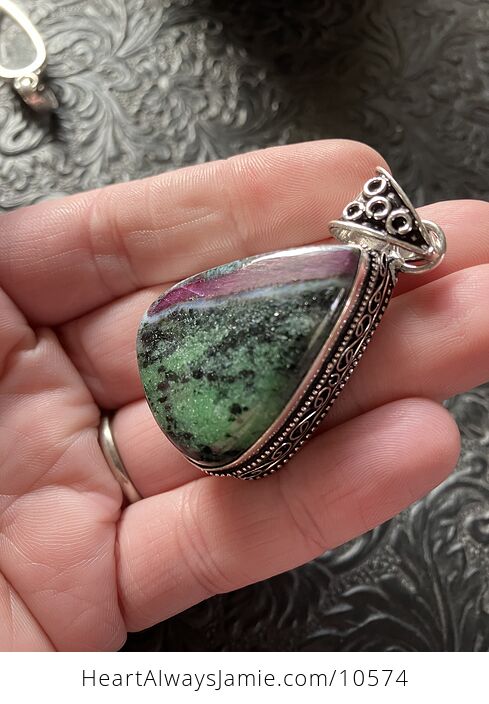 Ruby Zoisite Handcrafted Stone Jewelry Crystal Pendant - #iTWVxCQGcak-5