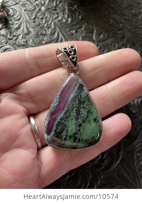 Ruby Zoisite Handcrafted Stone Jewelry Crystal Pendant - #iTWVxCQGcak-2