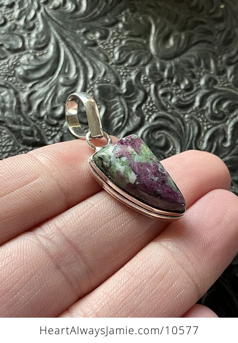Ruby Zoisite Handcrafted Stone Jewelry Crystal Pendant - #y1ddERJWEcQ-3
