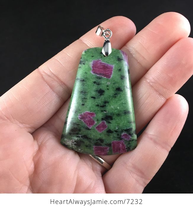 Ruby Zoisite Stone Jewelry Pendant - #qSWcTiY7pOk-1