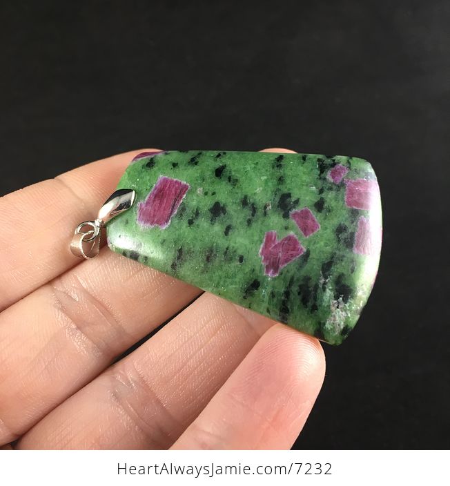 Ruby Zoisite Stone Jewelry Pendant - #qSWcTiY7pOk-3