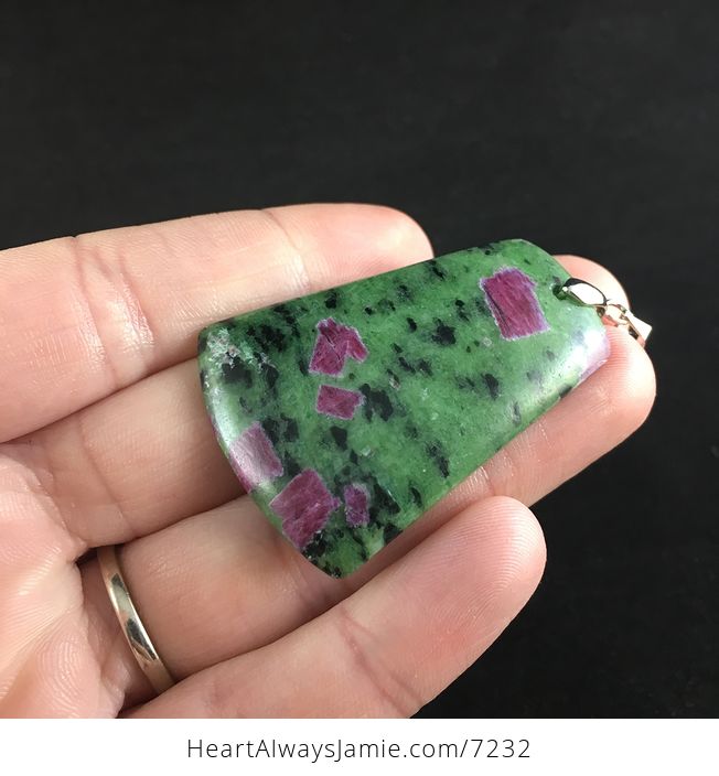 Ruby Zoisite Stone Jewelry Pendant - #qSWcTiY7pOk-4