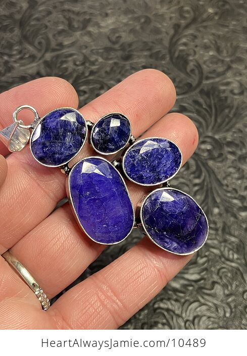 Sapphire Blue Handcrafted Stone Jewelry Crystal Pendant - #22O4rL9GaUc-2