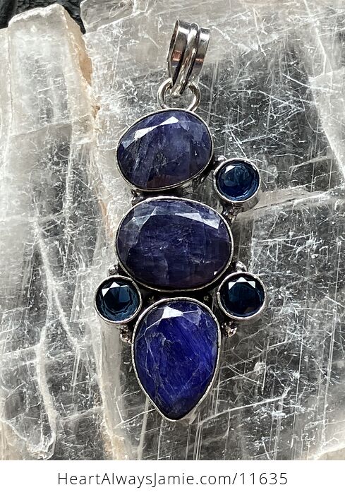 Sapphire Blue Stone Crystal Pendant - #YlYBlyG8AKg-5