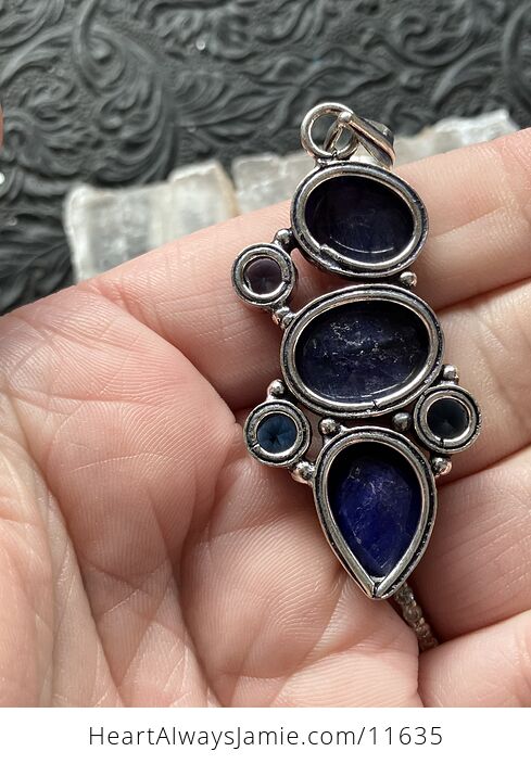 Sapphire Blue Stone Crystal Pendant - #YlYBlyG8AKg-4