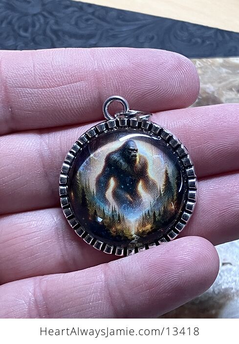 Sasquatch Bigfoot Cryptid Pendant Keychain Charm - #922iOQIBrmI-2