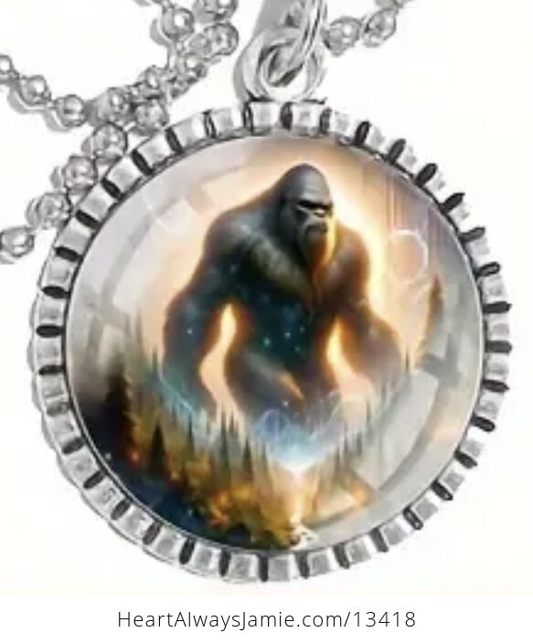 Sasquatch Bigfoot Cryptid Pendant Keychain Charm - #922iOQIBrmI-9